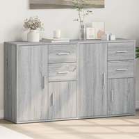 vidaXL Sideboards 2 pcs Grey Sonoma 60x31x70 cm Engineered Wood