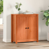 vidaXL Sideboard with Drawer Wax Brown 70 x 35 x 80 cm Solid Pine Wood