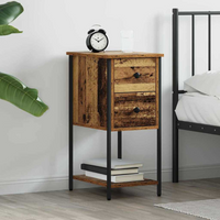 vidaXL Bedside Cabinet Old wood 32 x 42 x 70 cm Engineered wood