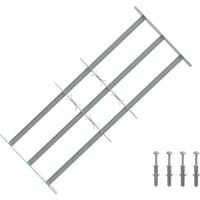 Adjustable Security Grille for Windows with 3 Crossbars 700-1050 mm