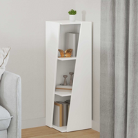 vidaXL Side Shelf White 33 x 32 x 100.5 cm Engineered Wood