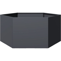 vidaXL Garden Planter Anthracite Hexagon 104x90x45 cm Steel
