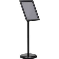 vidaXL A4 Pedestal Poster Stand Black Aluminium Alloy