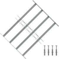 Adjustable Security Grille for Windows with 4 Crossbars 500-650 mm