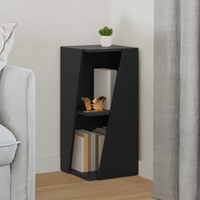 vidaXL Side Shelf Black 33 x 32 x 70.5 cm Engineered Wood