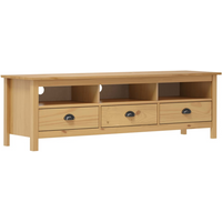 vidaXL TV Cabinet Hill Honey Brown 158x40x47 cm Solid Pine Wood