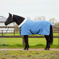vidaXL Horse Blanket Full Aqua 105 cm Polar fleece