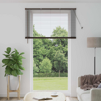 vidaXL Venetian Blind Manual Dark Brown with Pattern 213 x 140 cm PVC