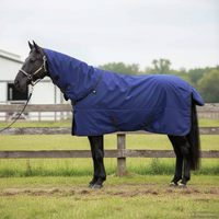 vidaXL Horse Blanket Full Navy Blue 155 cm Polyester