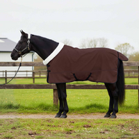 vidaXL Horse Blanket Full Dark Brown 155 cm Polar fleece