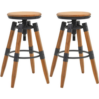 vidaXL Bar Stools 2 pcs Solid Fir Wood