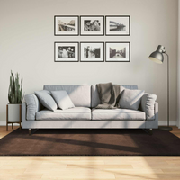 vidaXL Area Rugs Rectangular HUARTE Brown 200 x 140 cm Polyester