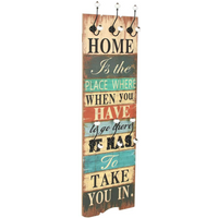 vidaXL Wall-mounted Coat Rack with 6 Hooks 120x40 cm HOME IS