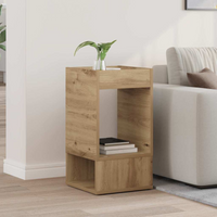 vidaXL End Table Artisan Oak 30 x 30 x 56 cm Engineered Wood