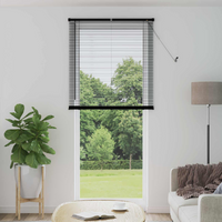 vidaXL Venetian Blind Manual Adjustable Black 213 x 80 cm PVC