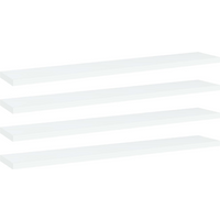 vidaXL Bookshelf Boards 4 pcs White 60x10x1.5 cm Engineered Wood