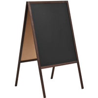 vidaXL Double-sided Blackboard Cedar Wood Free Standing 60x80 cm