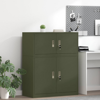 vidaXL Storage Cabinet Olive Green 90 x 40 x 40 cm Steel