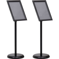 vidaXL Poster Stands 2 pcs Black 32.7 x 24 x 108 cm Aluminium