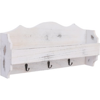 vidaXL Wall Mounted Coat Rack White 50x10x23 cm Wood