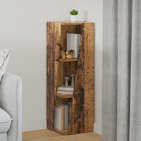 vidaXL Side Shelf Old Wood 33 x 32 x 100.5 cm Engineered Wood