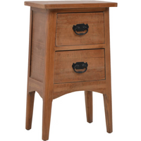 vidaXL Bedside Cabinet Solid Fir Wood 40x29x68 cm Brown