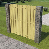 vidaXL Fence Post 2 pcs Silver 20 x 20 x 190 cm Metal