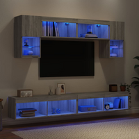 TV Wall Units with LED Sonoma Engineered Wood