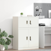 vidaXL Storage Cabinet White 80 x 40 x 40 cm Steel