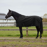 vidaXL Horse Blanket Full Black 155 cm Polyester