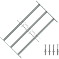 Adjustable Security Grille for Windows with 3 Crossbars 500-650 mm