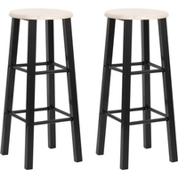vidaXL Bar Stools 2 pcs Black MDF