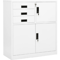 vidaXL Office Cabinet White 90x40x102 cm Steel