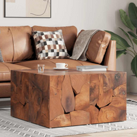 vidaXL Stools 4 pcs Brown 40x40x45 cm Solid Teak Wood