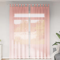 vidaXL Voile Curtains with Loops 2 pcs Pink 140x260 cm