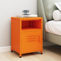 vidaXL Nightstand Orange 35x35x51 cm Steel