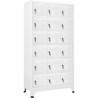vidaXL Locker Cabinet with 18 Compartments Metal 90x40x180 cm