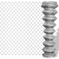 vidaXL Chain Link Fence Galvanised Steel 15x0.8 m Silver