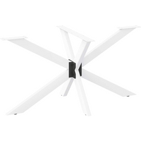 vidaXL Dining Table Leg Spider Shape White 120x68x(72-73) cm Steel