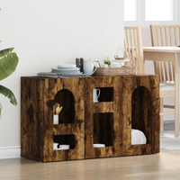 vidaXL Sideboard Smoked Oak 100 x 35 x 59 cm Engineered Wood