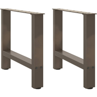 vidaXL Coffee Table Legs Natural Steel 2 pcs 60x(42-43) cm Steel