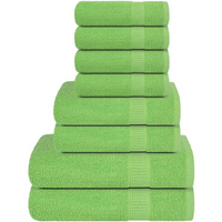 vidaXL 8 Piece Towel Set "FROGN" Apple Green 360 gsm
