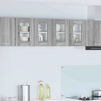 vidaXL Hanging Cabinet with Storage 2 pcs Grey Sonoma 60 x 31 x 40 cm
