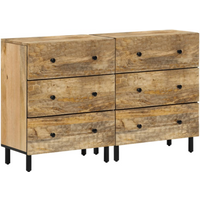 vidaXL Side Cabinets 2 pcs 60x33x75 cm Solid Wood Mango