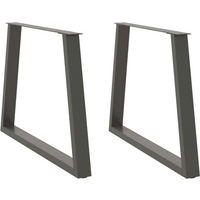 vidaXL Dining Table Legs V-Shape 2 pcs Anthracite 90x(72-73.3) cm Steel