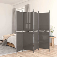 vidaXL 5-Panel Room Divider Anthracite 250x180 cm Fabric
