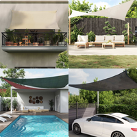 vidaXL Sunshade Sail 160 g/m² Cream 3/4x2 m HDPE