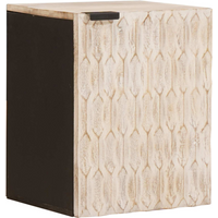 vidaXL Bathroom Hanging Cabinet White 38 x 33 x 48 cm Solid Mango Wood