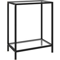 vidaXL Console Table Transparent 60x35x75 cm Tempered Glass
