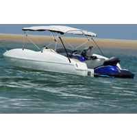 vidaXL 4-bow Bimini Top with Mesh Sidewalls 243x(230-244)x137 cm